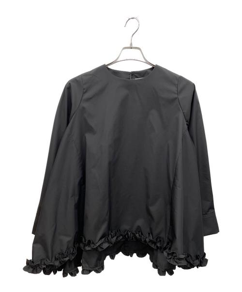 OHGA（オオガ）OHGA (オオガ) 裾フリルブラウス ブラック サイズ:Fの古着・服飾アイテム