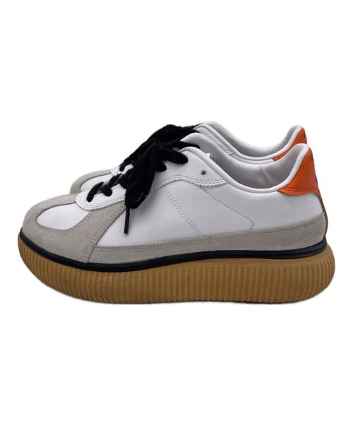 Onitsuka Tiger（オニツカタイガー）Onitsuka Tiger (オニツカタイガー) DELECITY ホワイト×オレンジ サイズ:24cmの古着・服飾アイテム