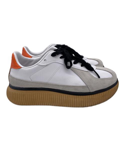 Onitsuka Tiger（オニツカタイガー）Onitsuka Tiger (オニツカタイガー) DELECITY ホワイト×オレンジ サイズ:24cmの古着・服飾アイテム