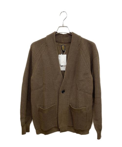 BATONER（バトナ―）BATONER (バトナ―) SIGNATURE SHAWL COLLAR CARDIGAN（シグネチャーショールカラーカーディガン） ブラウン サイズ:1 未使用品の古着・服飾アイテム