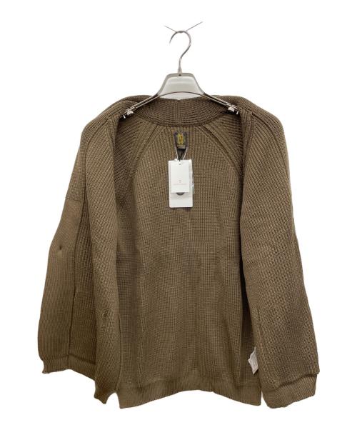 BATONER（バトナ―）BATONER (バトナ―) SIGNATURE SHAWL COLLAR CARDIGAN（シグネチャーショールカラーカーディガン） ブラウン サイズ:1 未使用品の古着・服飾アイテム