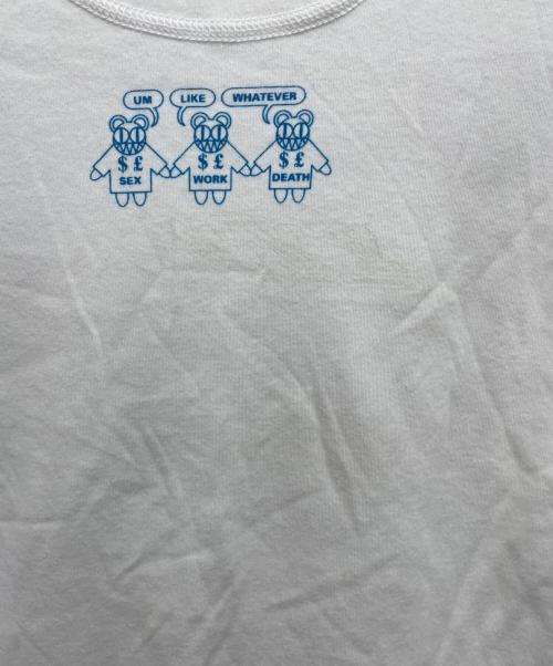 W.A.S.T.E（-）W.A.S.T.E (-) 半袖カットソー ホワイト サイズ:サイズ表記無しの古着・服飾アイテム