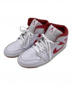 NIKEナイキ）の古着「AIR JORDAN 1 Mid SE （エアジョーダン1ミッドSE）」｜ホワイト×レッド