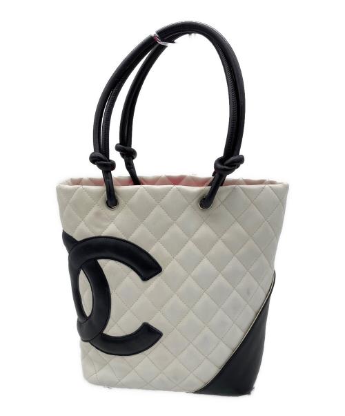 CHANEL（シャネル）CHANEL (シャネル) カンボンライン スモール　トートバッグ ホワイトの古着・服飾アイテム