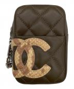 CHANELシャネル）の古着「カンボンライン　シガレットケース」｜ブラウン