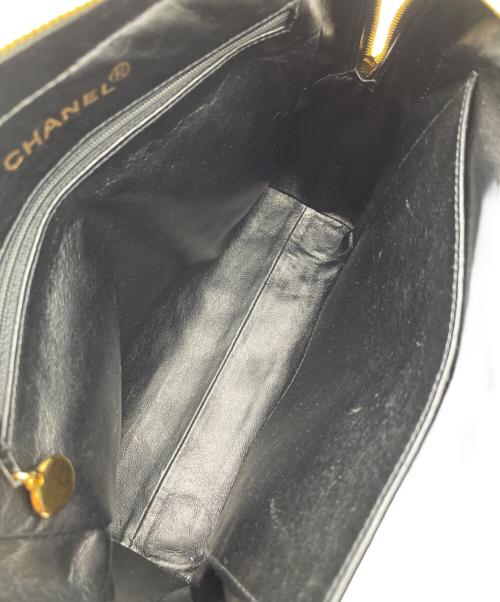 CHANEL（シャネル）CHANEL (シャネル) ロゴキャンバスハンドバッグ ブラック×ホワイトの古着・服飾アイテム