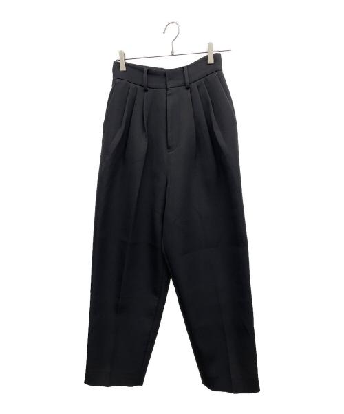 ETRE TOKYO（エトレトウキョウ）ETRE TOKYO (エトレトウキョウ) トリプルクロスハイウエストタックパンツ ブラック サイズ:Mの古着・服飾アイテム