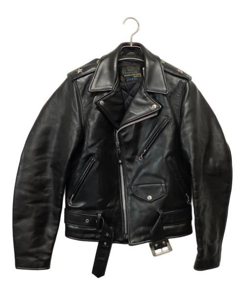 Schott（ショット）Schott (ショット) レザージャケット　ホースダブルレザージャケット ブラック サイズ:34の古着・服飾アイテム