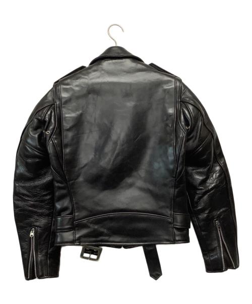 Schott（ショット）Schott (ショット) レザージャケット　ホースダブルレザージャケット ブラック サイズ:34の古着・服飾アイテム