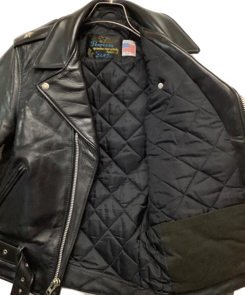 Schott（ショット）Schott (ショット) レザージャケット　ホースダブルレザージャケット ブラック サイズ:34の古着・服飾アイテム