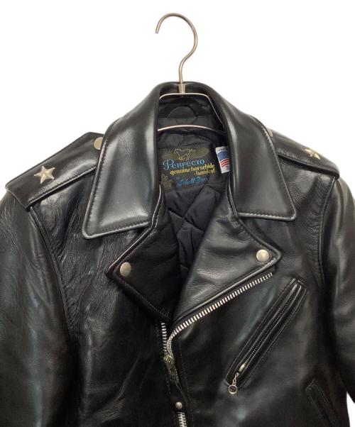 Schott（ショット）Schott (ショット) レザージャケット　ホースダブルレザージャケット ブラック サイズ:34の古着・服飾アイテム