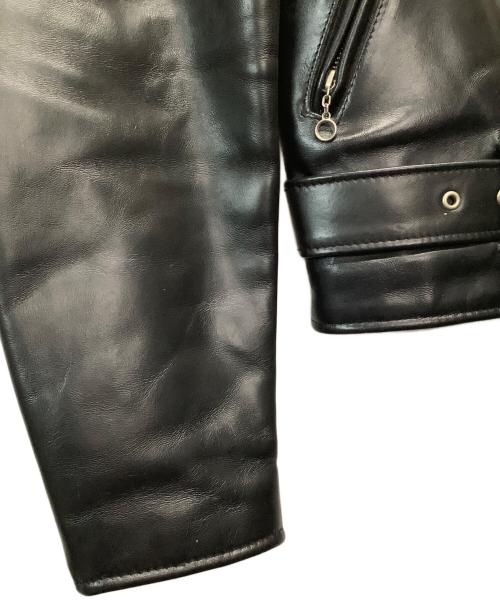 Schott（ショット）Schott (ショット) レザージャケット　ホースダブルレザージャケット ブラック サイズ:34の古着・服飾アイテム