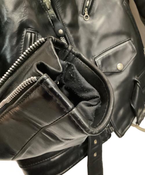 Schott（ショット）Schott (ショット) レザージャケット　ホースダブルレザージャケット ブラック サイズ:34の古着・服飾アイテム