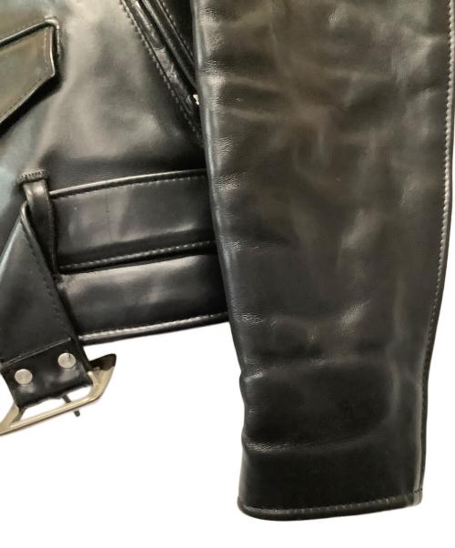 Schott（ショット）Schott (ショット) レザージャケット　ホースダブルレザージャケット ブラック サイズ:34の古着・服飾アイテム