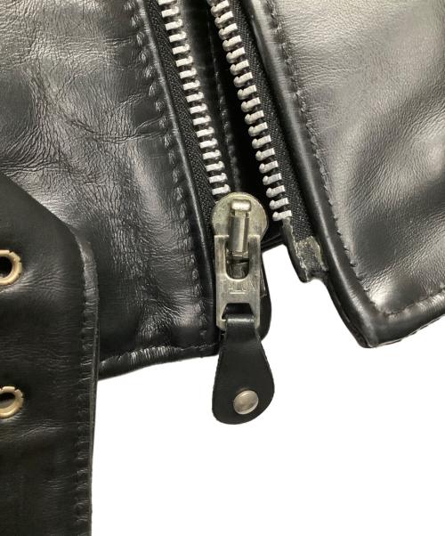Schott（ショット）Schott (ショット) レザージャケット　ホースダブルレザージャケット ブラック サイズ:34の古着・服飾アイテム