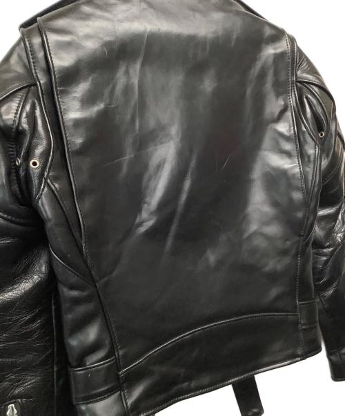 Schott（ショット）Schott (ショット) レザージャケット　ホースダブルレザージャケット ブラック サイズ:34の古着・服飾アイテム