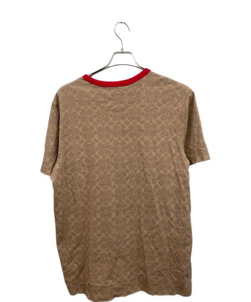 COACH（コーチ）COACH (コーチ) 半袖カットソー ブラウン サイズ:Lの古着・服飾アイテム