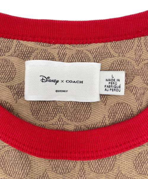 COACH（コーチ）COACH (コーチ) 半袖カットソー ブラウン サイズ:Lの古着・服飾アイテム