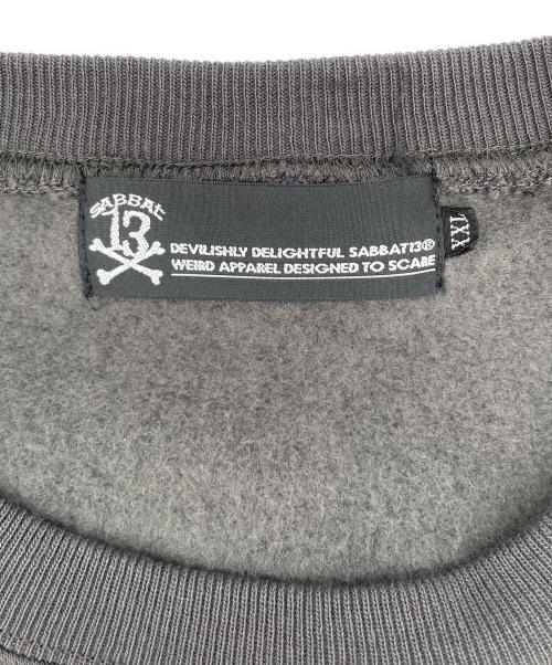 SABBAT13（サバトサーティーン）SABBAT13 (サバトサーティーン) クルーネックスウェット ブラック サイズ:XXLの古着・服飾アイテム