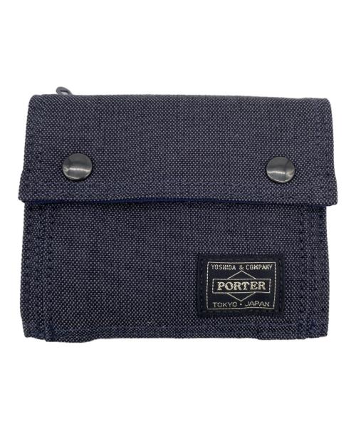 PORTER（ポーター）PORTER (ポーター) 3つ折り財布 ネイビーの古着・服飾アイテム