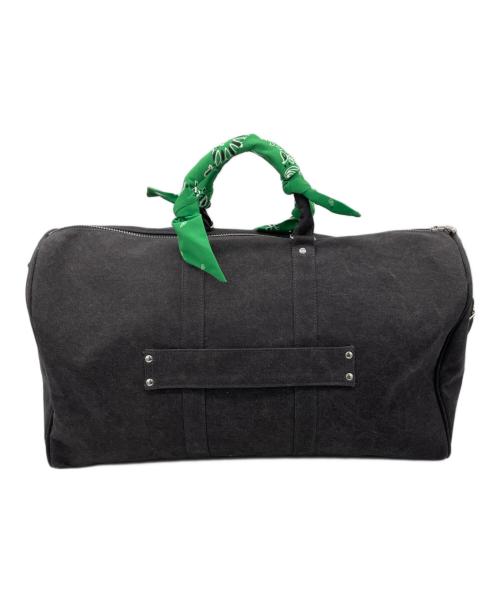 TAIN DOUBLEPUSH（タイン ダブルプッシュ）TAIN DOUBLEPUSH (タイン ダブルプッシュ) TAIN BOSTON BAG（タインボストンバッグ） ブラック×グリーンの古着・服飾アイテム