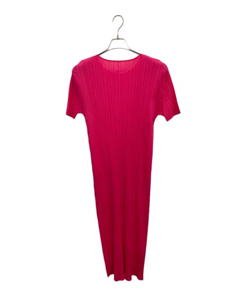 PLEATS PLEASE（プリーツプリーズ）PLEATS PLEASE (プリーツプリーズ) プリーツワンピース ショッキングピンク サイズ:サイズ表記無しの古着・服飾アイテム