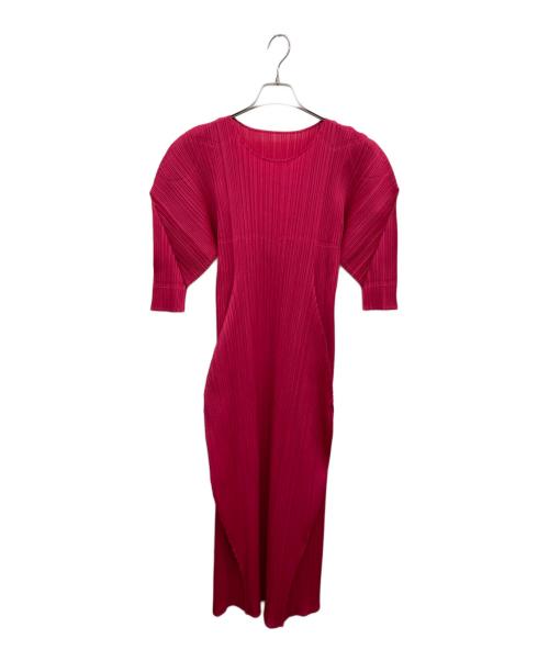 PLEATS PLEASE（プリーツプリーズ）PLEATS PLEASE (プリーツプリーズ) プリーツワンピース ショッキングピンク サイズ:サイズ表記無しの古着・服飾アイテム