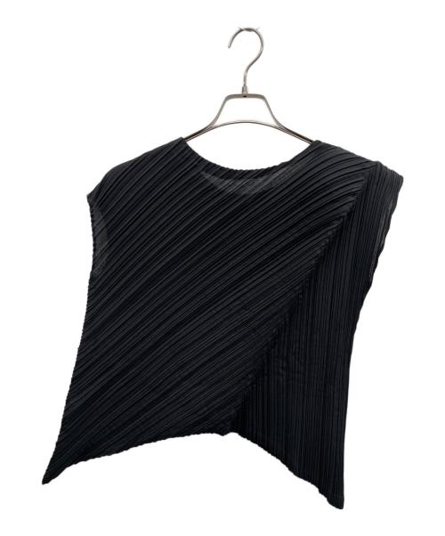 PLEATS PLEASE（プリーツプリーズ）PLEATS PLEASE (プリーツプリーズ) Switching Pleats Top ブラック サイズ:3の古着・服飾アイテム