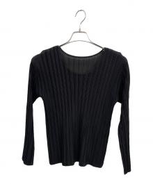 PLEATS PLEASE（プリーツプリーズ）の古着「プリーツブラウス」｜ブラック