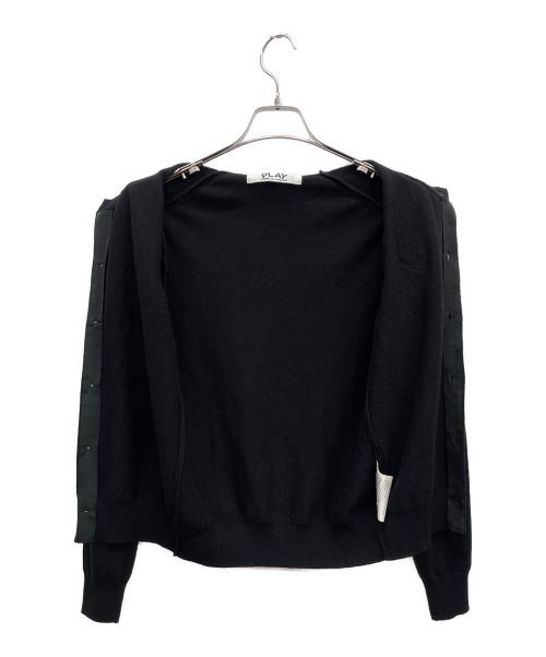 PLAY COMME des GARCONS（プレイコムデギャルソン）PLAY COMME des GARCONS (プレイコムデギャルソン) 厚手カーディガン ブラック サイズ:Sの古着・服飾アイテム