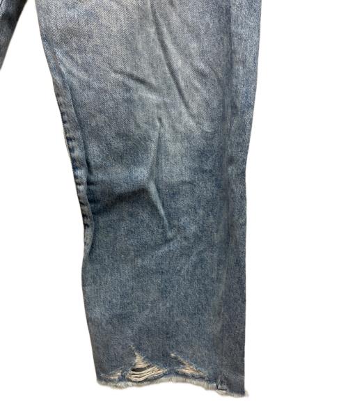 Whim Gazette（ウィムガゼット）Whim Gazette (ウィムガゼット) ラインカーブDENIM スカイブルー サイズ:38の古着・服飾アイテム