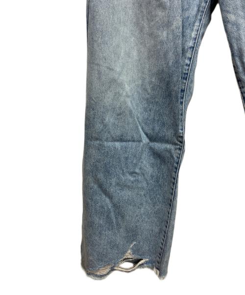 Whim Gazette（ウィムガゼット）Whim Gazette (ウィムガゼット) ラインカーブDENIM スカイブルー サイズ:38の古着・服飾アイテム