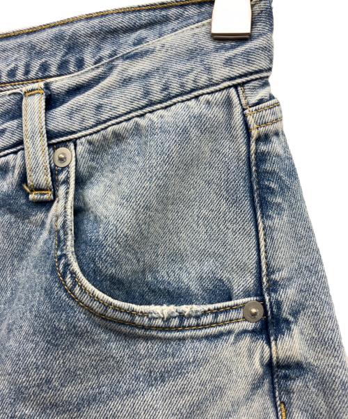 Whim Gazette（ウィムガゼット）Whim Gazette (ウィムガゼット) ラインカーブDENIM スカイブルー サイズ:38の古着・服飾アイテム