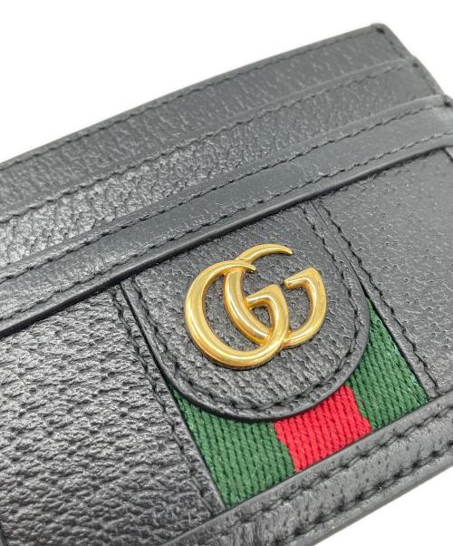 GUCCI（グッチ）GUCCI (グッチ) GGスプリーム オフィディア カードケース ブラックの古着・服飾アイテム