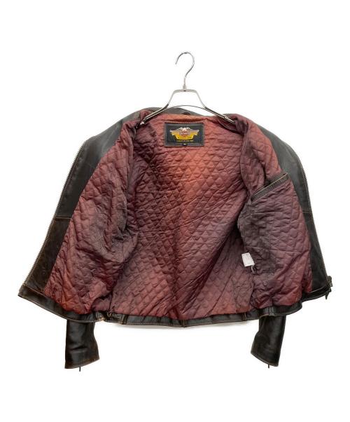 HARLEY-DAVIDSON（ハーレーダビッドソン）HARLEY-DAVIDSON (ハーレーダビッドソン) シングルライダースジャケット ブラック サイズ:Sの古着・服飾アイテム