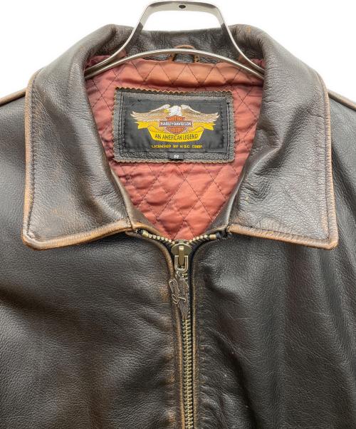 HARLEY-DAVIDSON（ハーレーダビッドソン）HARLEY-DAVIDSON (ハーレーダビッドソン) シングルライダースジャケット ブラック サイズ:Sの古着・服飾アイテム