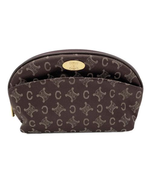 CELINE（セリーヌ）CELINE (セリーヌ) コスメポーチ ブラウンの古着・服飾アイテム