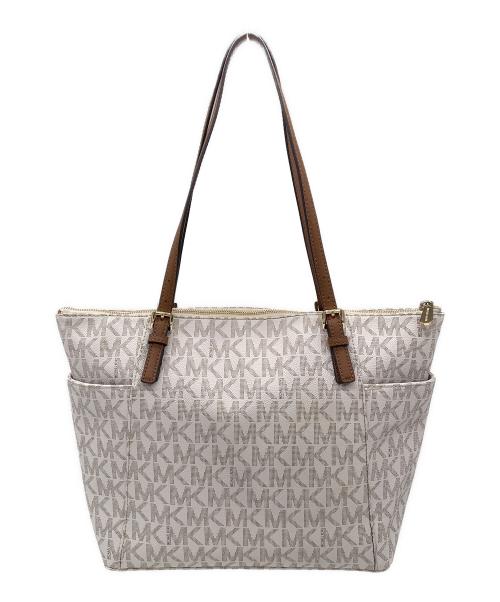 MICHAEL KORS（マイケル・コース）MICHAEL KORS (マイケル・コース) トートバッグ ホワイトの古着・服飾アイテム