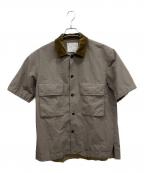 sacaiサカイ）の古着「Matte Taffeta Shirt」｜オリーブ
