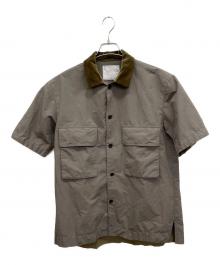 sacai（サカイ）の古着「Matte Taffeta Shirt」｜オリーブ