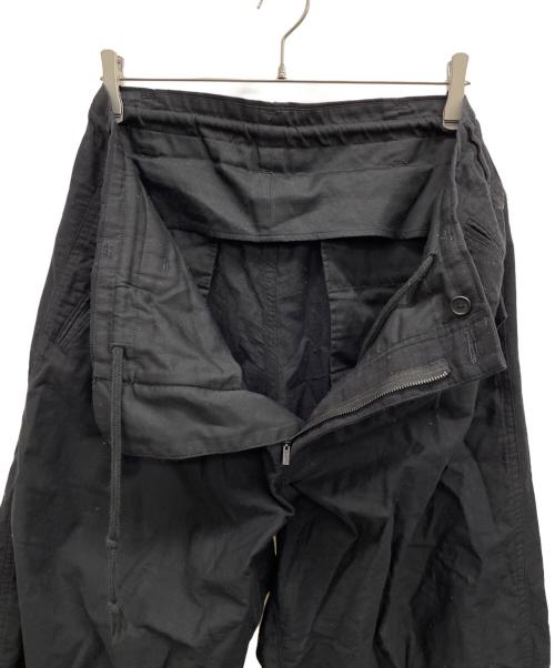Yohji Yamamoto pour homme（ヨウジヤマモト プールオム）Yohji Yamamoto pour homme (ヨウジヤマモト プールオム) COTTON TWILL PANTS ブラック サイズ:2の古着・服飾アイテム