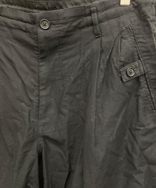 Yohji Yamamoto pour homme（ヨウジヤマモト プールオム）Yohji Yamamoto pour homme (ヨウジヤマモト プールオム) COTTON TWILL PANTS ブラック サイズ:2の古着・服飾アイテム