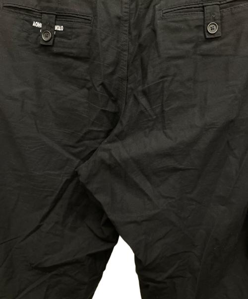 Yohji Yamamoto pour homme（ヨウジヤマモト プールオム）Yohji Yamamoto pour homme (ヨウジヤマモト プールオム) COTTON TWILL PANTS ブラック サイズ:2の古着・服飾アイテム