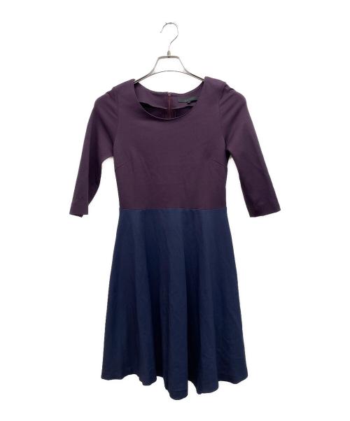 ANAYI（アナイ）ANAYI (アナイ) 半袖ワンピース ネイビー サイズ:36の古着・服飾アイテム