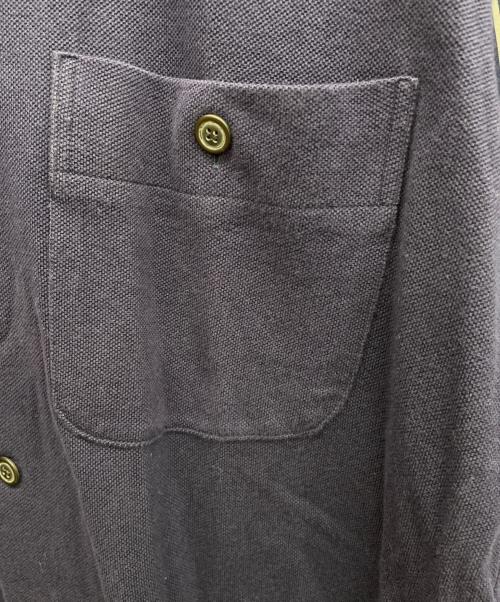 ISSEY MIYAKE（イッセイミヤケ）ISSEY MIYAKE (イッセイミヤケ) ポロシャツ切替ストライプシャツ ネイビー サイズ:Lの古着・服飾アイテム