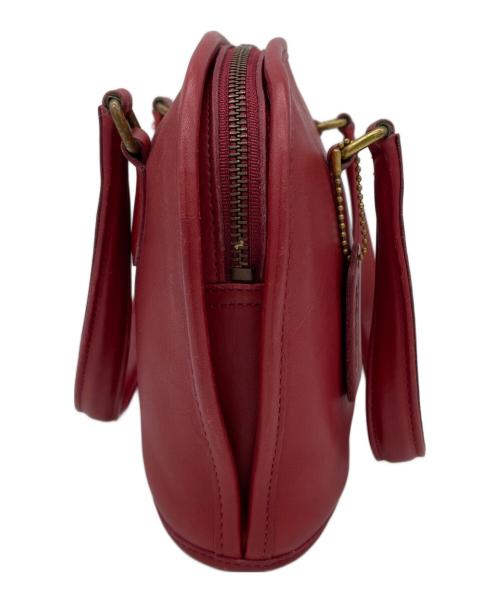 COACH（コーチ）COACH (コーチ) ハンドバッグ レッドの古着・服飾アイテム