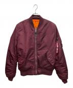 ALPHAアルファ）の古着「MA-1ジャケット」｜エンジ