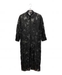 sa hara（サハラ）の古着「Lace Long Shirt Dress 長袖ワンピース」｜ブラック