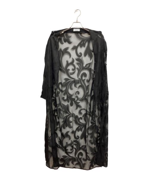 sa hara（サハラ）SA HARA (サハラ) Lace Long Shirt Dress 長袖ワンピース ブラック サイズ:サイズ表記無しの古着・服飾アイテム
