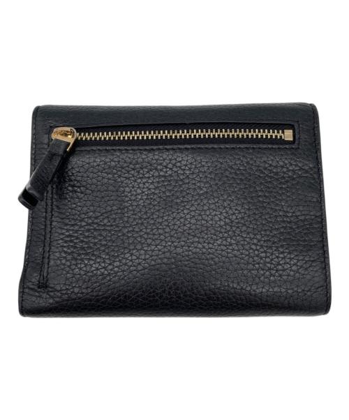 TORY BURCH（トリーバーチ）TORY BURCH (トリーバーチ) Carter Medium Flap Wallet(カーターメディアムフラップウォレット）3つ折り財布 ブラックの古着・服飾アイテム